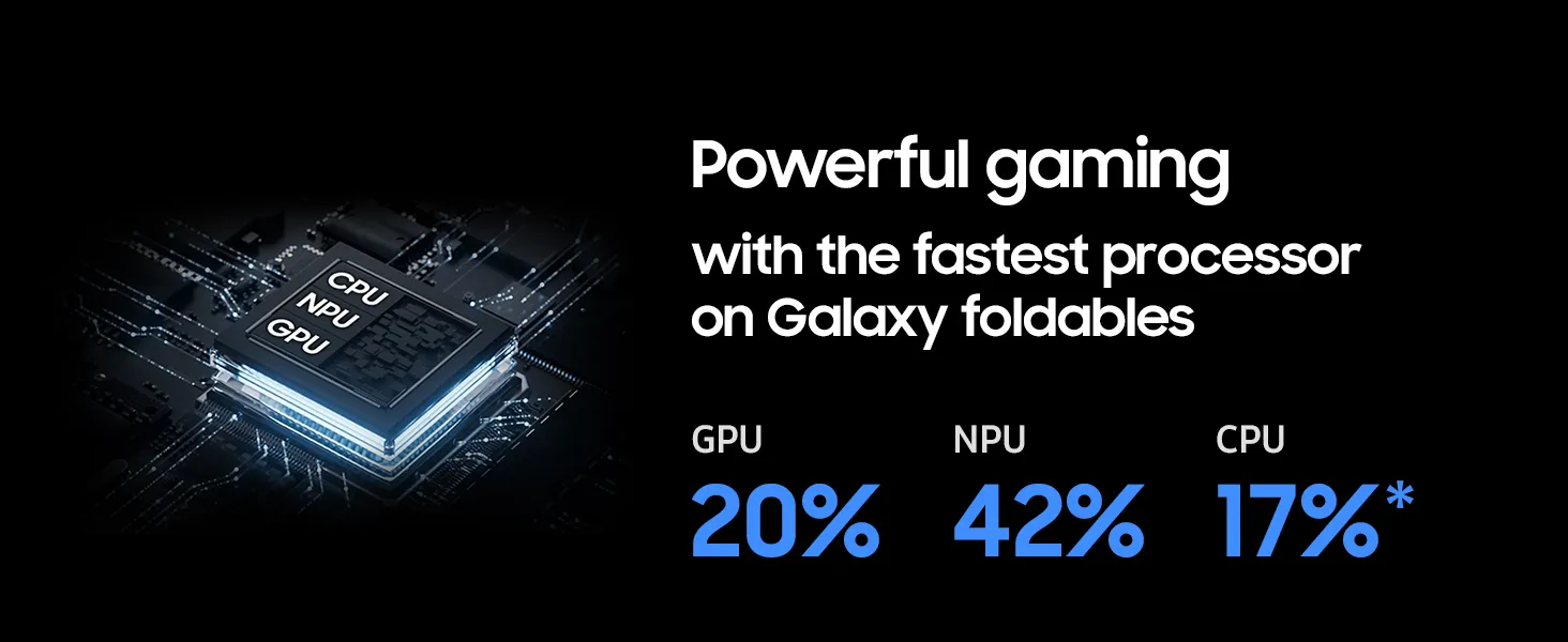 Powerful gaming with the fastest processor on Galaxy Foldables