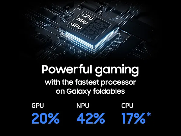 Powerful gaming with the fastest processor on Galaxy Foldables